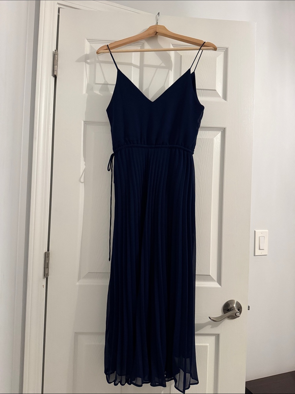 ASOS Navy Blue Maxi Dress with Spaghetti Straps